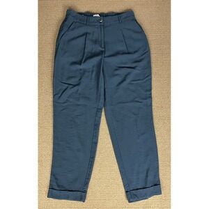 Loft Outlet women's pants Blue color pleated front tapered Leg size XS‎